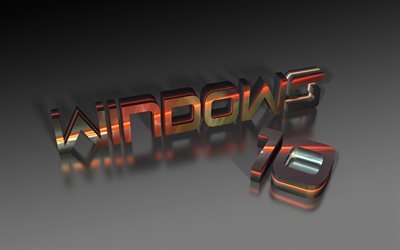 Виндовс 10, 3д логотип, креатив, заставки Виндовс, Windows 10