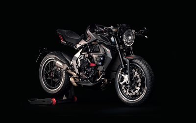 черный спортбайк, новые мотоциклы, MV Agusta RVS, 2017, супербайк