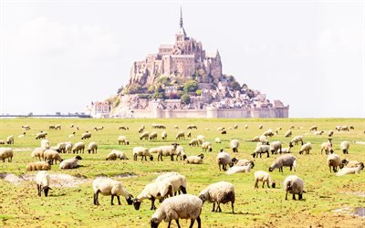 Монастырь Мон-Сен-Мишель, Нормандия, Франция